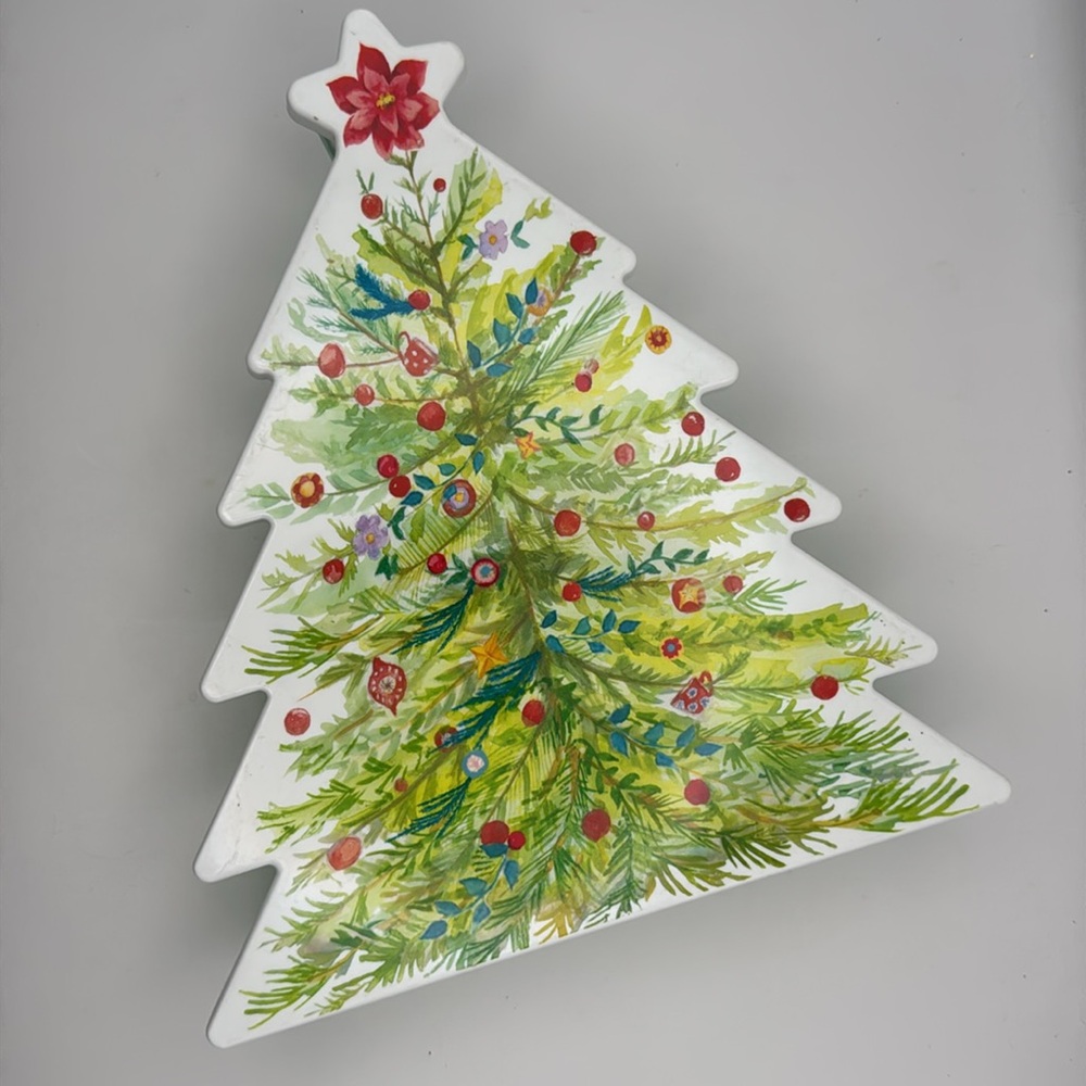 Pioneer Woman Christmas Tree Shaped Cookie Container